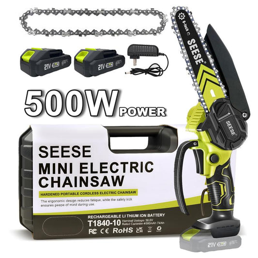 SEESE Brushless Mini Chainsaw, Cordless Portable Electric Saw for Wood Cutting, Pruning & Tree Trimming