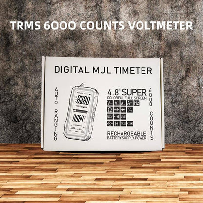 6000 Counts True RMS Digital Multimeter, Auto-Ranging Voltage Tester for Home, Car Repair & Industrial Use