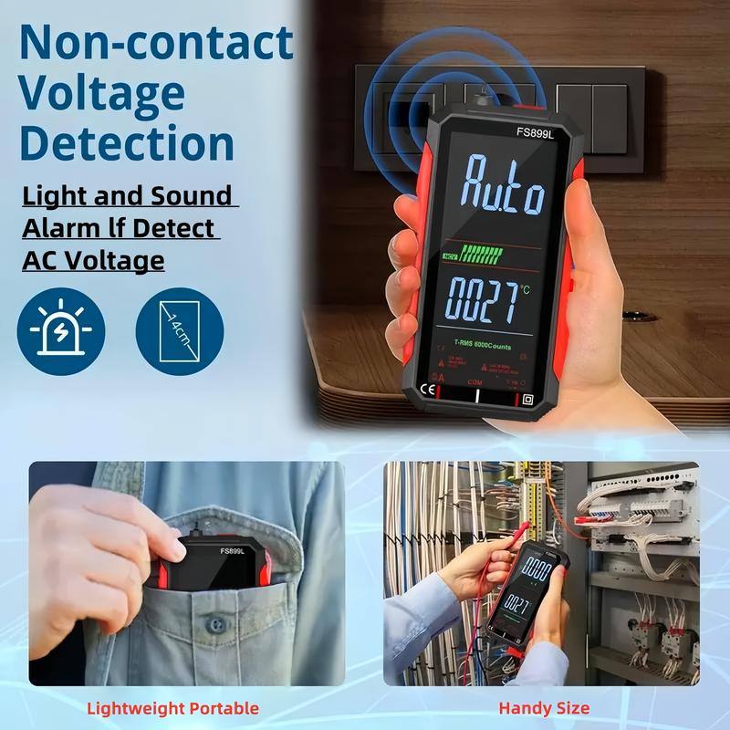 6000 Counts True RMS Digital Multimeter, Auto-Ranging Voltage Tester for Home, Car Repair & Industrial Use